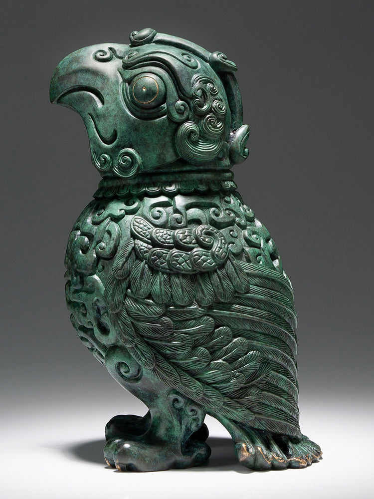 Copper Artifact Bird Bronze Home Accessories, Bird Brass Sculpture