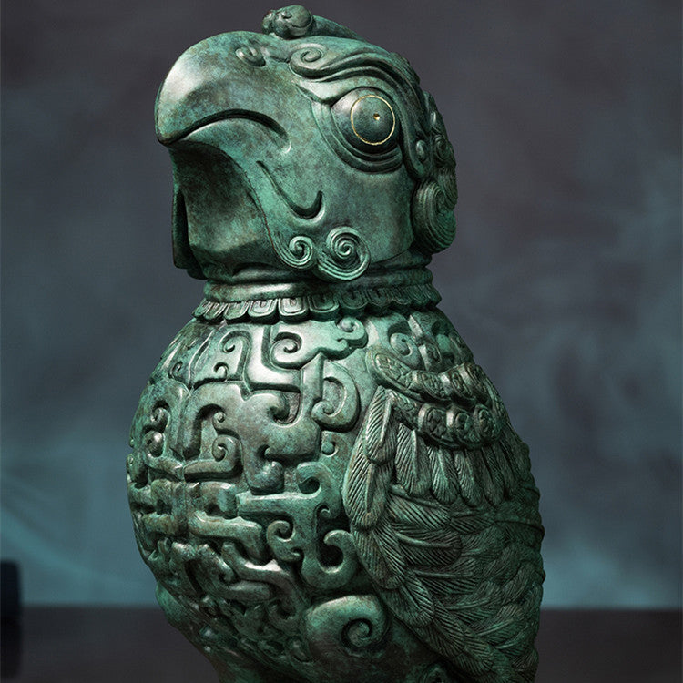 Copper Artifact Bird Bronze Home Accessories, Bird Brass Sculpture