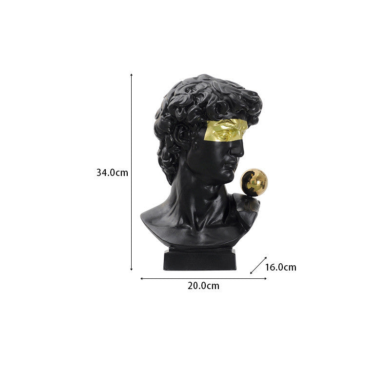 Artistic figure David sculpture decoration, David interior room Decor