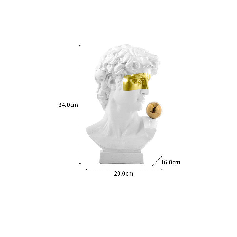 Artistic figure David sculpture decoration, David interior room Decor