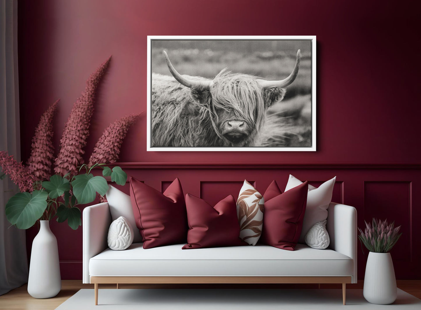 Scottish Highland Cattle Canvas Wall Art Cattle Canvas Cattle Wall Art - PPL-109