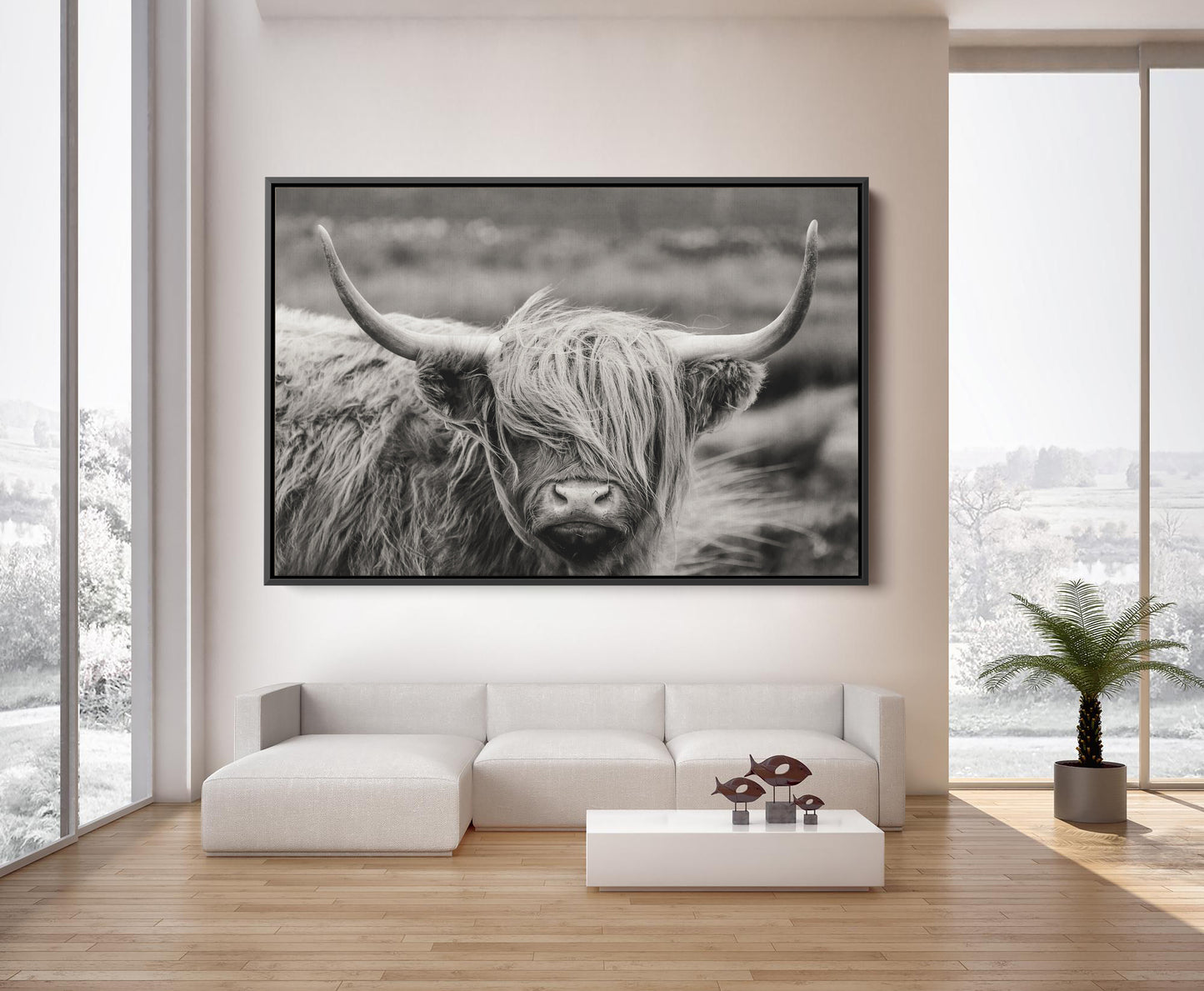 Scottish Highland Cattle Canvas Wall Art Cattle Canvas Cattle Wall Art - PPL-109