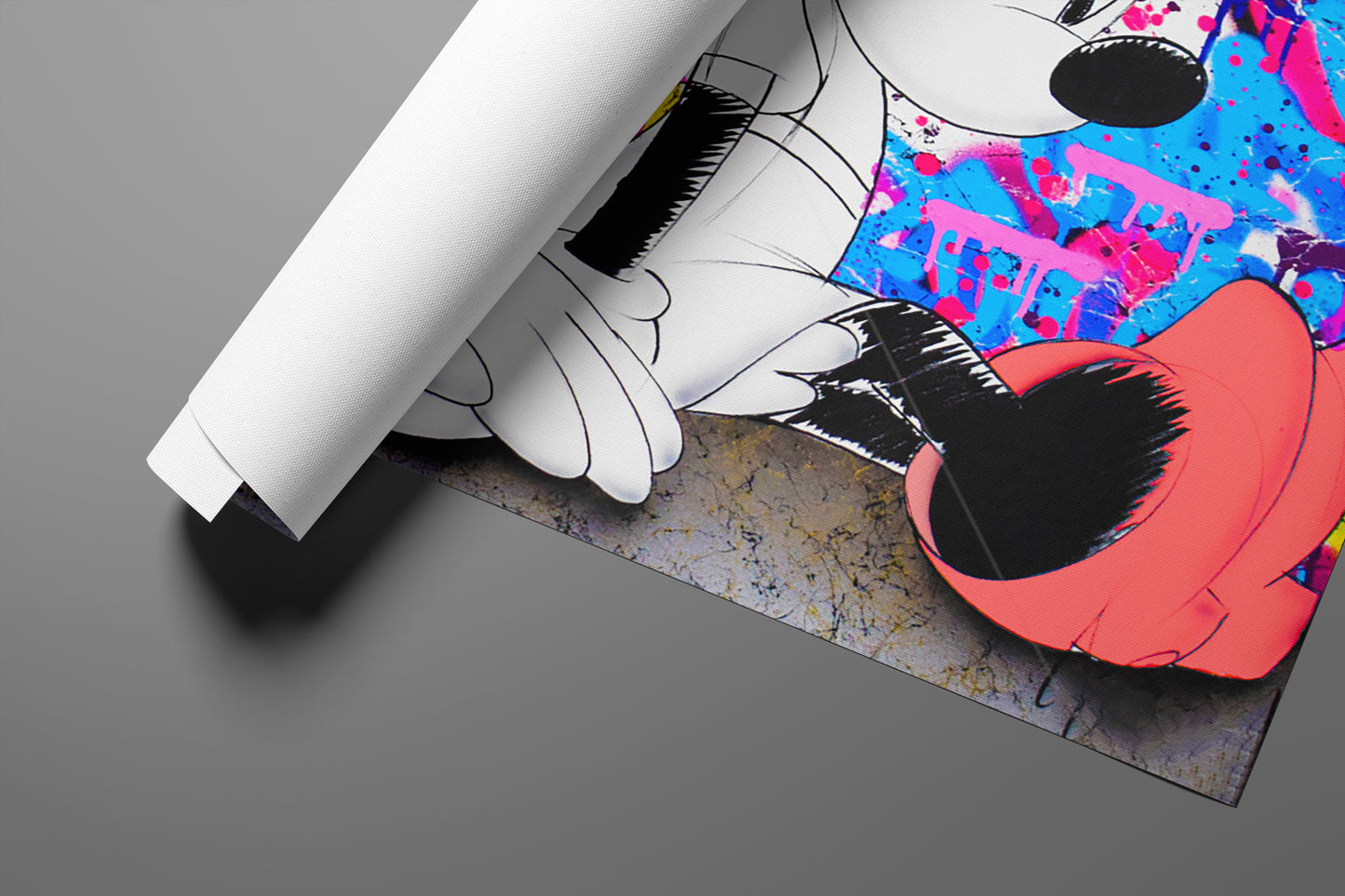 Mickey Mouse Hand Drawing Graffiti Pop Art, Graffiti Canvas Art - 330