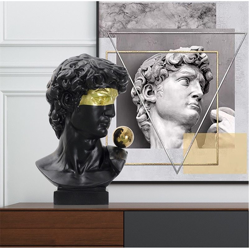 Artistic figure David sculpture decoration, David interior room Decor