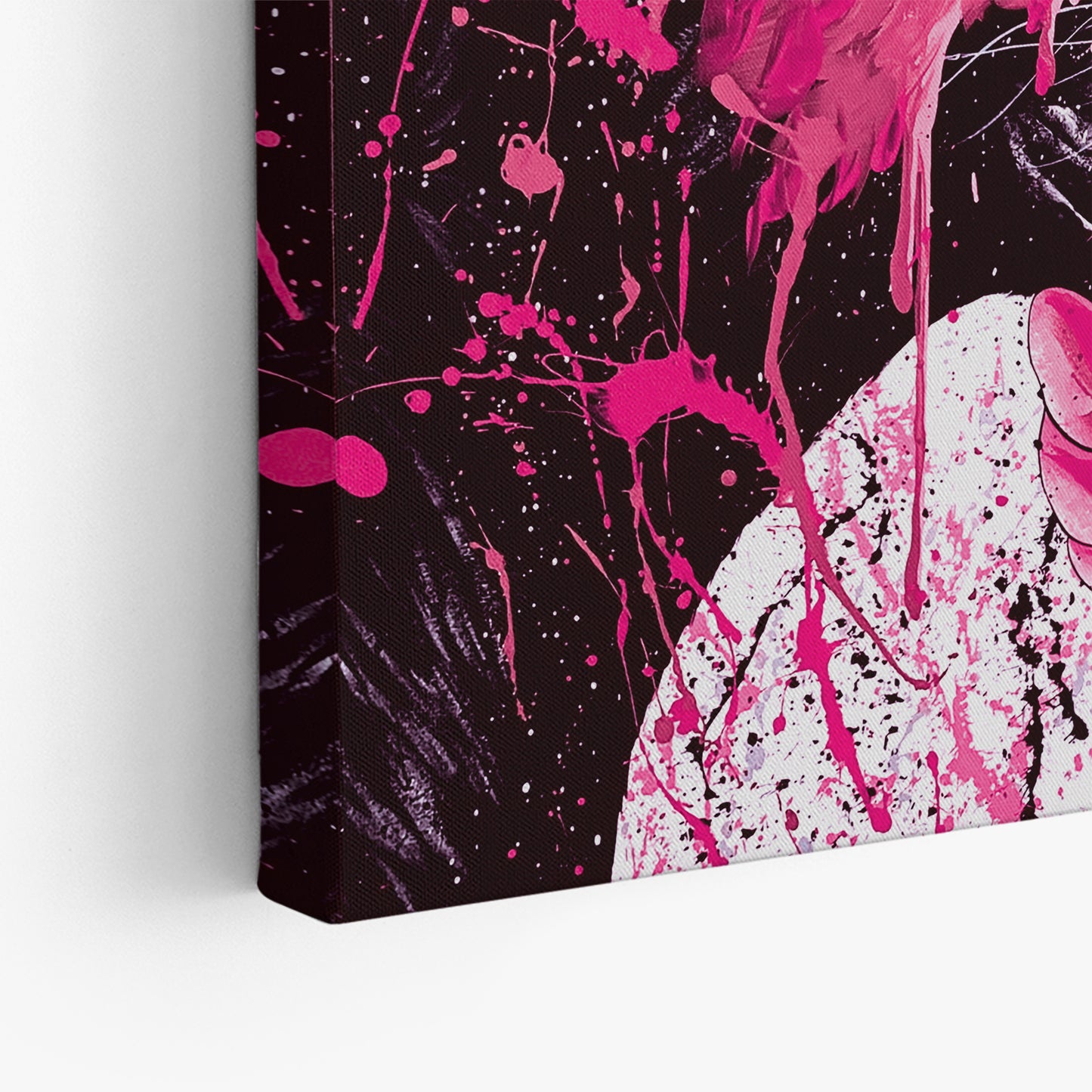Abstract Pop Art Pink Panther, Panther Painting Canvas Wall Art - 171