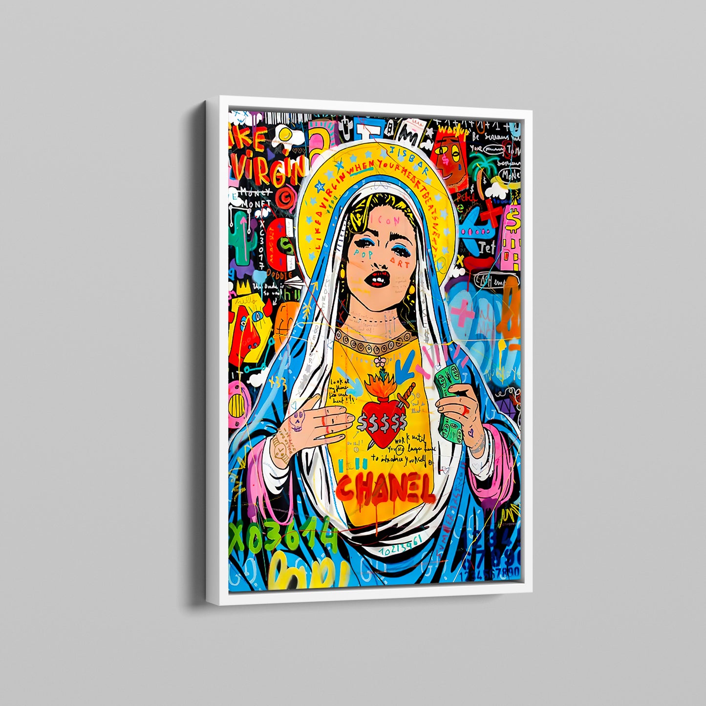 Banksy Madonna Graffiti Pop Art Canvas, Banksy Style Pop Art, Madonna Pop Art , Street Graffiti Wall Art, Madonna Poster - 44