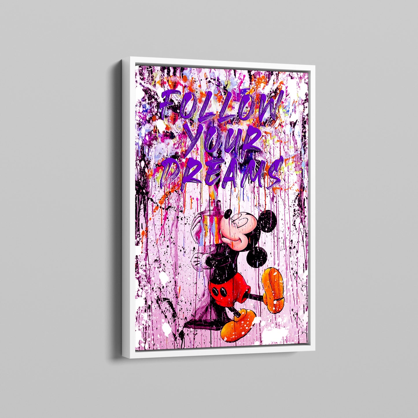 Abstract Mickey Mouse Graffiti Pop Art Canvas, Banksy Style Pop Art, Mickey Mouse Pop Art , Street Graffiti Wall Art, Mickey Mouse Poster - 48