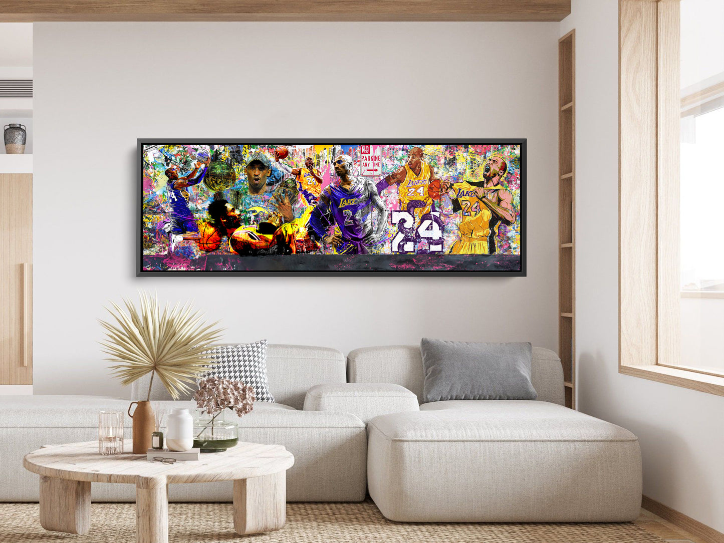 Banksy Panoramic Style Kobe Graffiti Pop Art, Champ Kobe Bryant, Kobe Bryant All Time Pop Art - 187