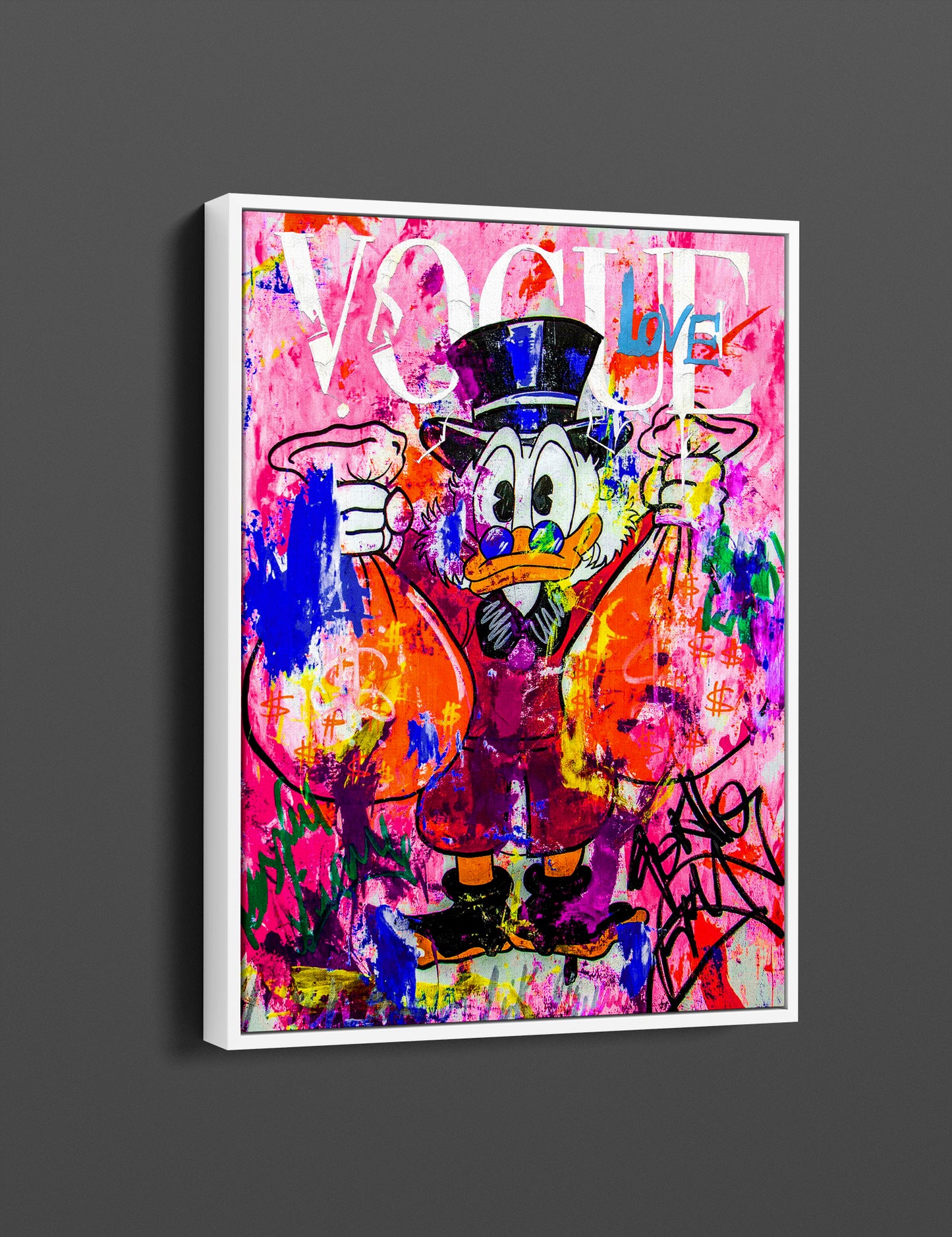 Banksy McDuck Graffiti Pop Art Canvas, Banksy Style Pop Art, McDuck Pop Art , Street Graffiti Wall Art, McDuck Poster - 47