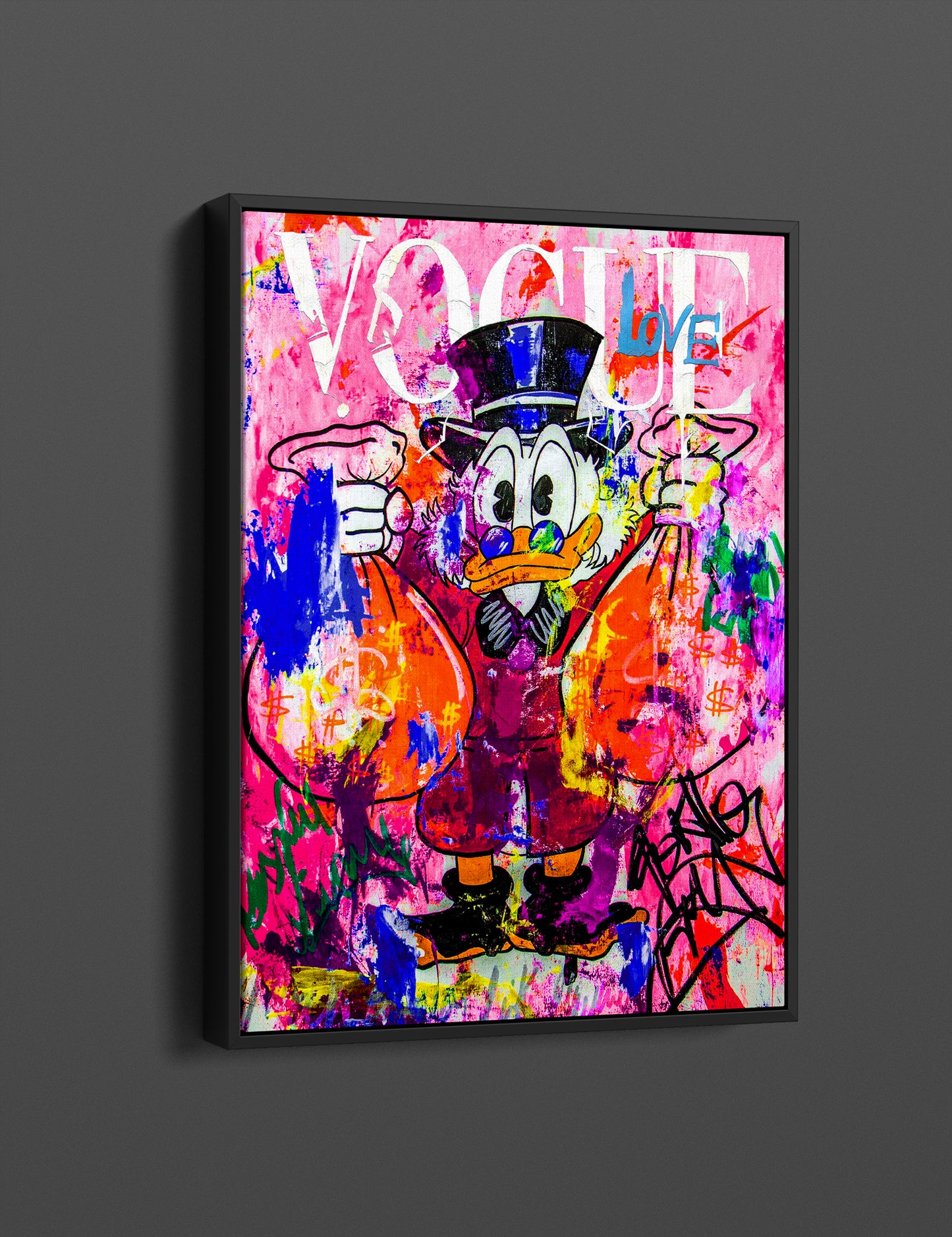 Banksy McDuck Graffiti Pop Art Canvas, Banksy Style Pop Art, McDuck Pop Art , Street Graffiti Wall Art, McDuck Poster - 47