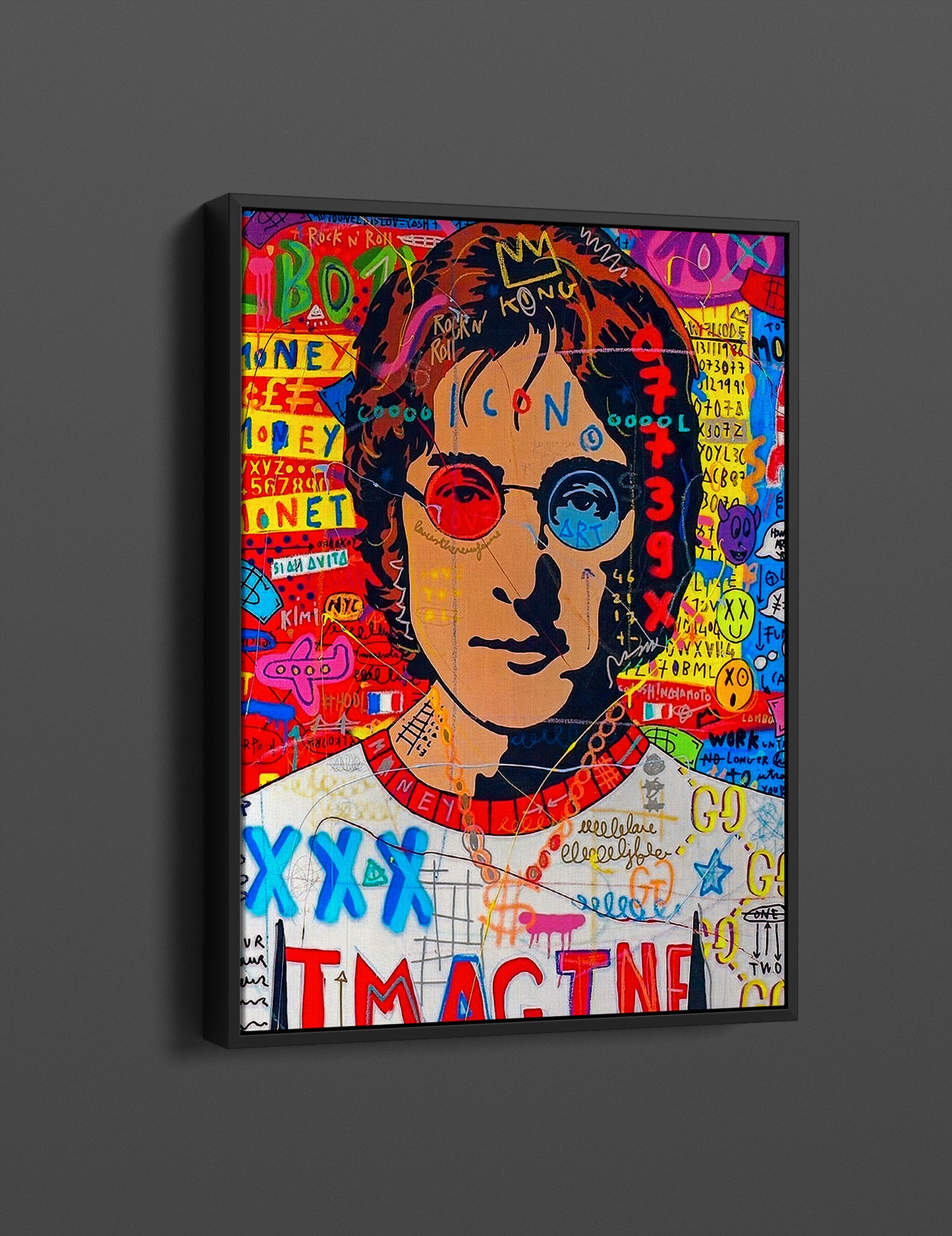 Banksy John Lennon Pop Art Canvas Print, Banksy Style Pop Art, John Lennon, Street Graffiti Wall Art, John Lennon Poster - 15