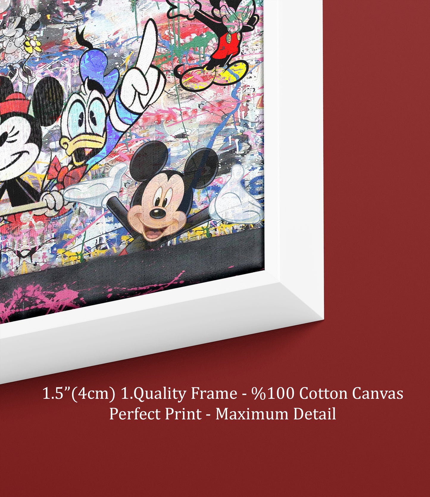 Banksy Panoramic Multi Mickey Mouse Pop Art Graffiti Canvas - 237