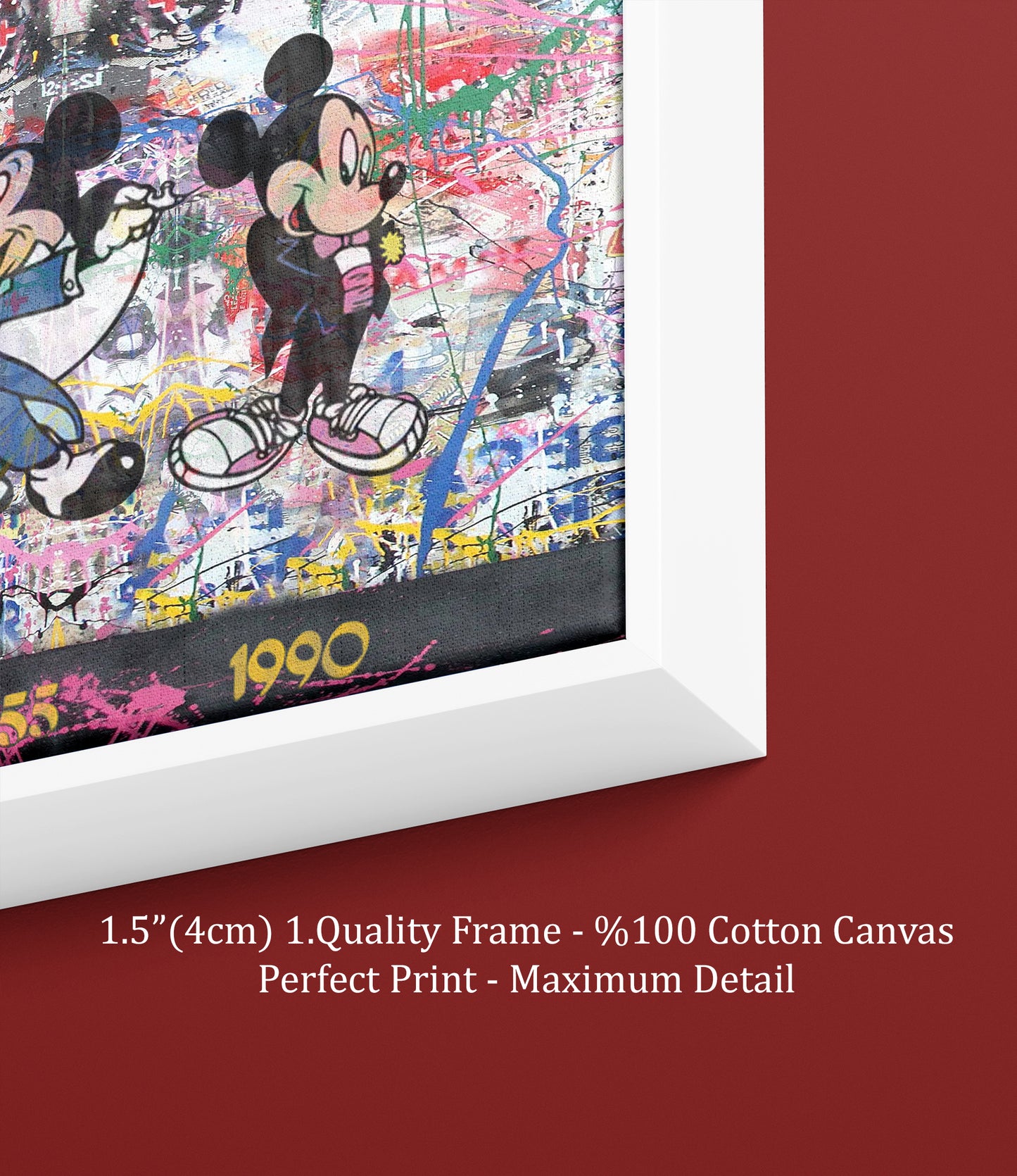Banksy Panoramic Mickey Mouse History Pop Art Graffiti Canvas - 239