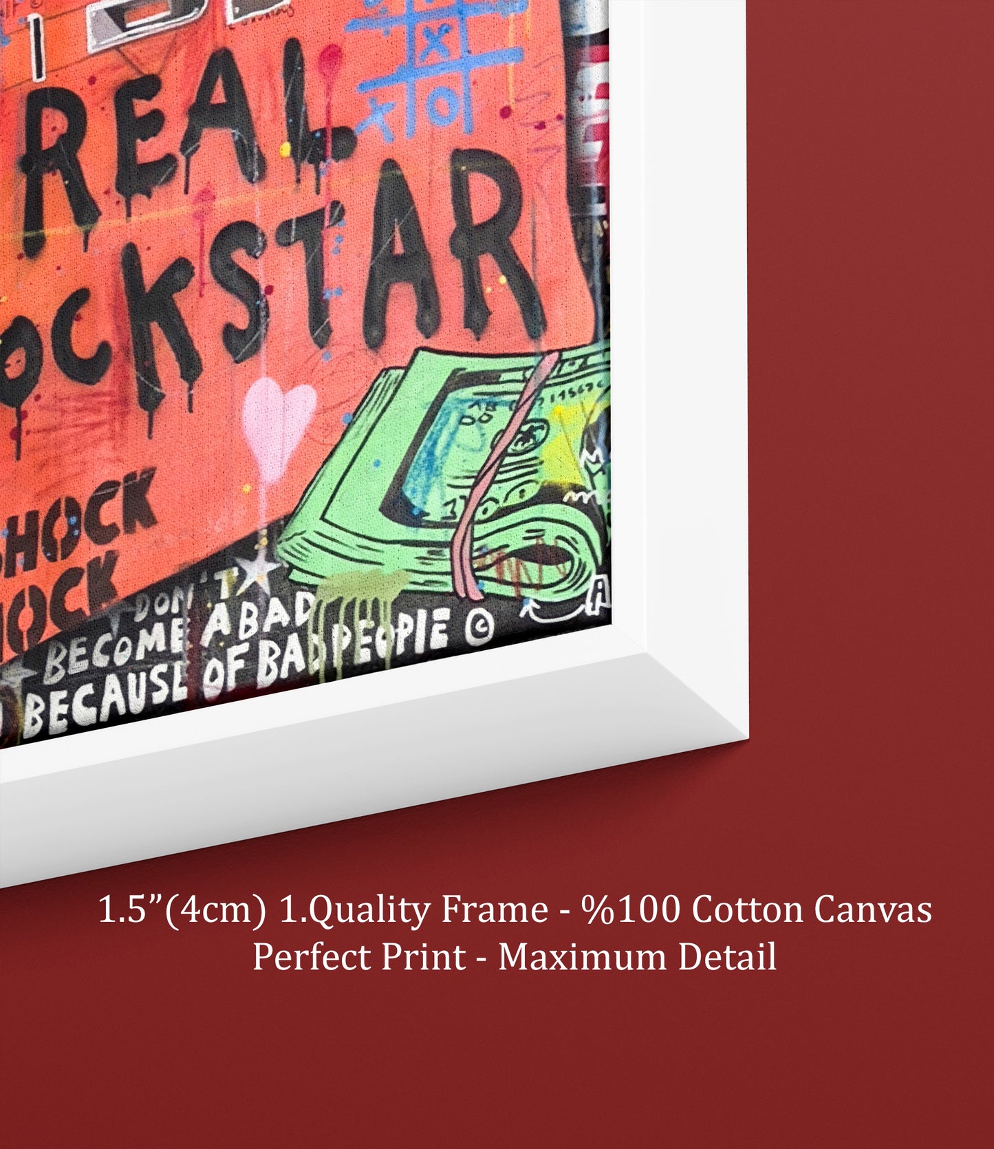 Banksy Real Rockstar Birkin Oil Painting Pop Art Canvas Print - Real Rockstar Birkin Pop Art Graffiti Wall Art, Pop Art Graffiti Home Decor, Pop Art Room Decor - 21