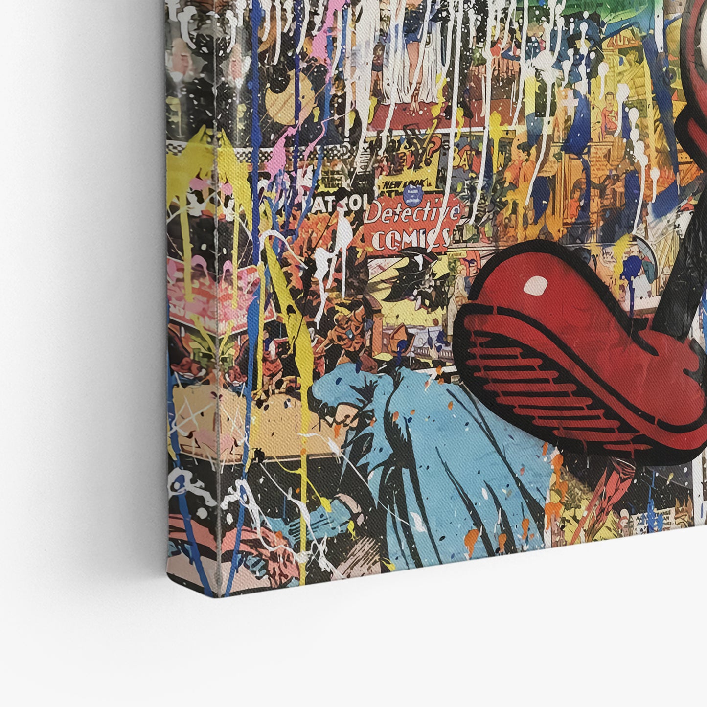 Old Mickey Mouse Pop Art Canvas Wall Art, Banksy Style Pop Art, Mickey Mouse Street Graffiti - 101