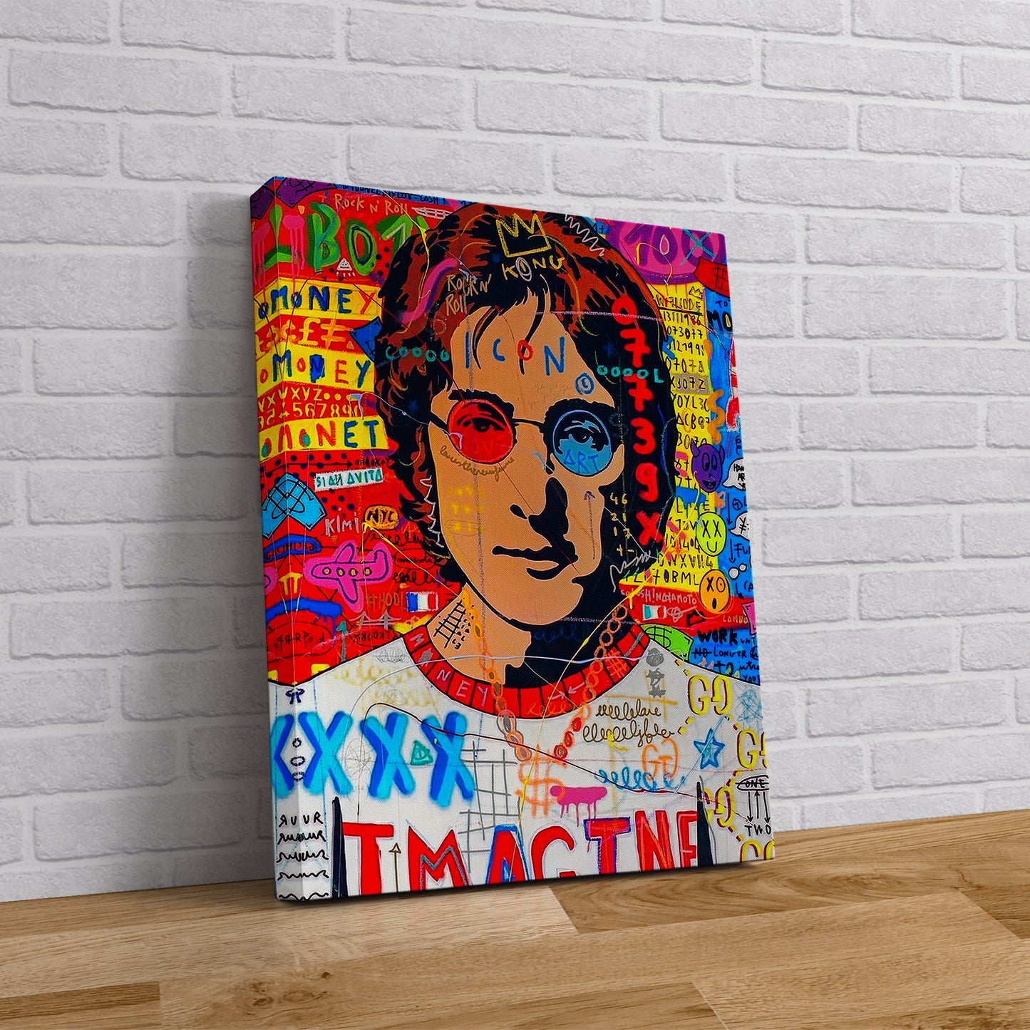 Banksy John Lennon Pop Art Canvas Print, Banksy Style Pop Art, John Lennon, Street Graffiti Wall Art, John Lennon Poster - 15