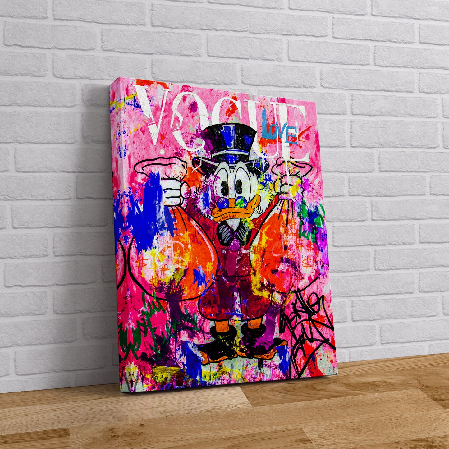 Banksy McDuck Graffiti Pop Art Canvas, Banksy Style Pop Art, McDuck Pop Art , Street Graffiti Wall Art, McDuck Poster - 47
