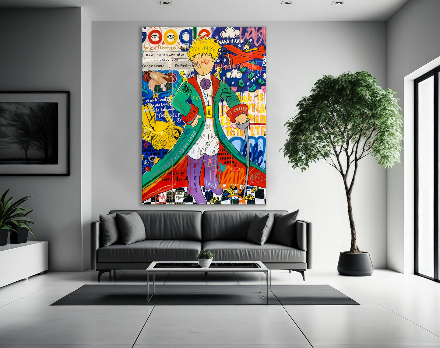 Banksy Little Prince Graffiti Pop Art Canvas, Banksy Style Pop Art, Little Prince Pop Art , Street Graffiti Wall Art, Little Prince Poster - 41