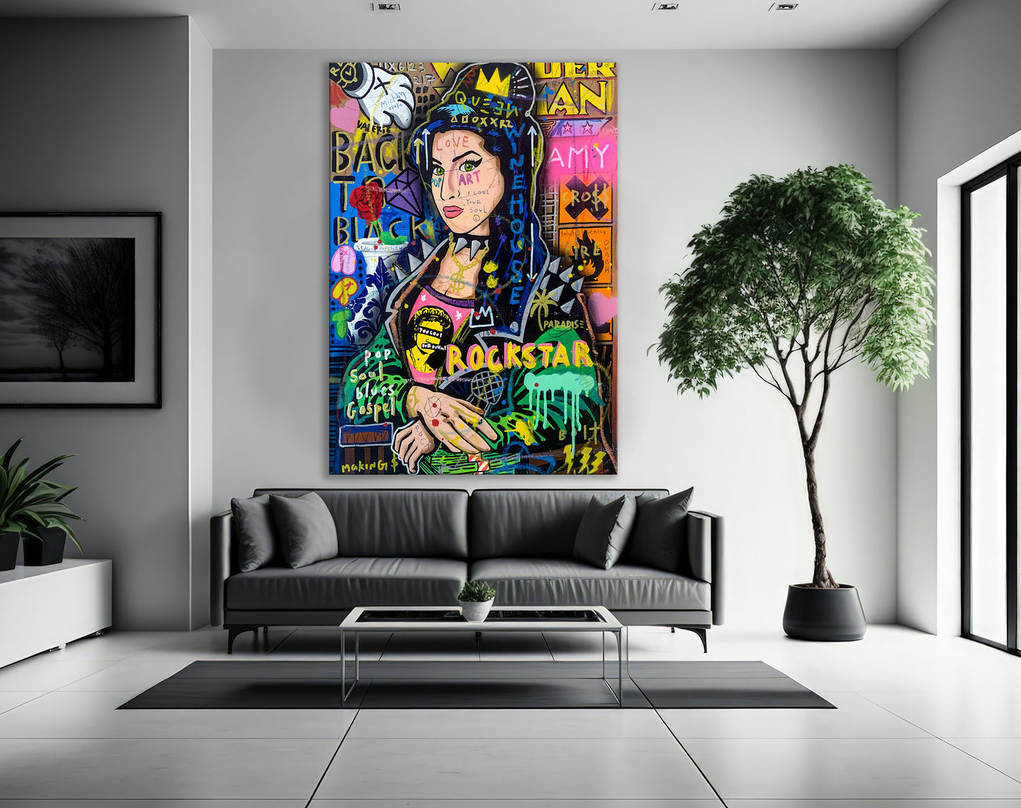 Banksy Amy Winehouse Graffiti Pop Art Canvas, Banksy Style Pop Art, Amy Winehouse Pop Art , Street Graffiti Wall Art, Amy Winehouse Poster - 42
