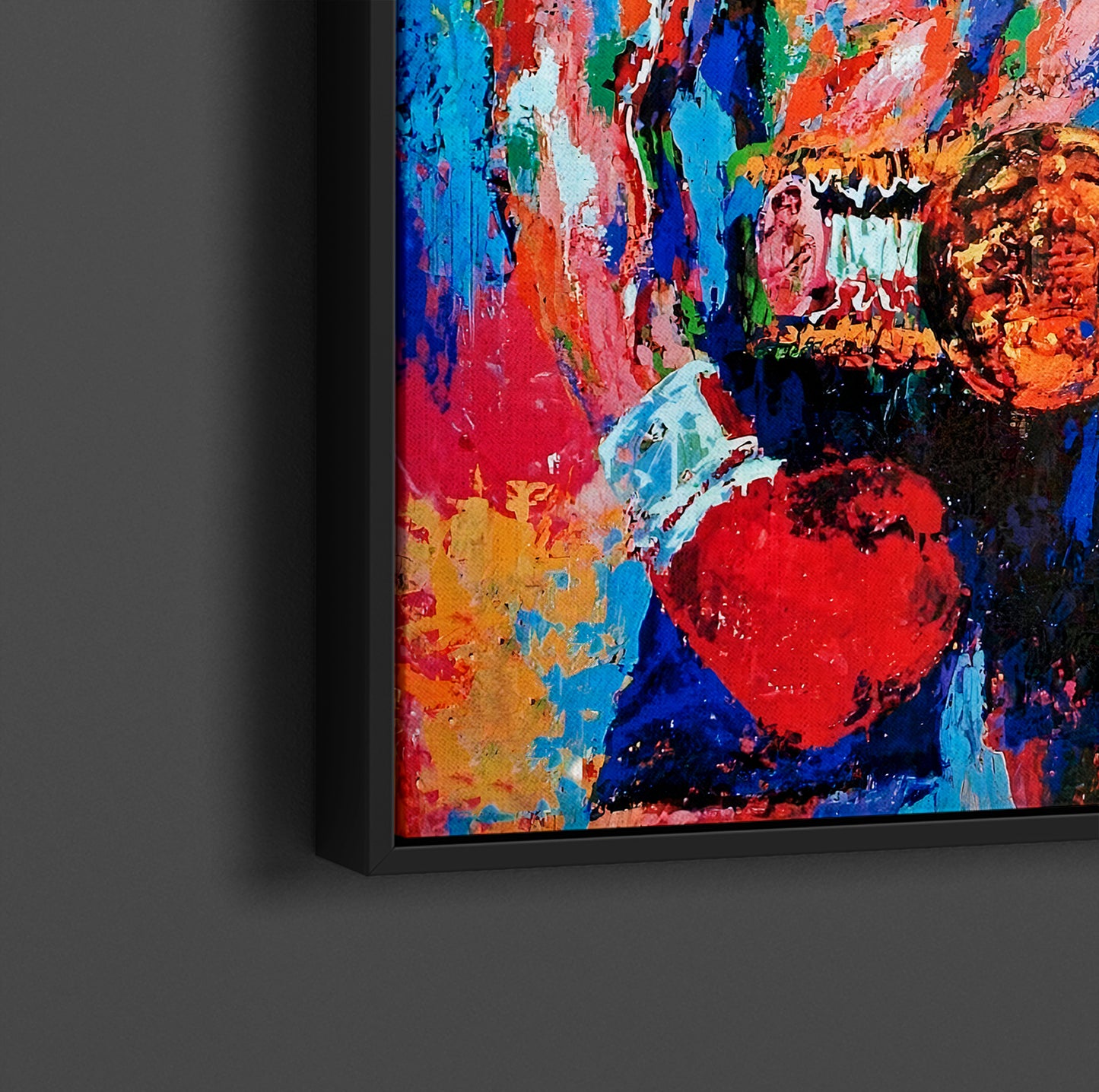 Rocky Balboa Oil Paint Canvas Print, Leroy Neiman Art - PPL-148