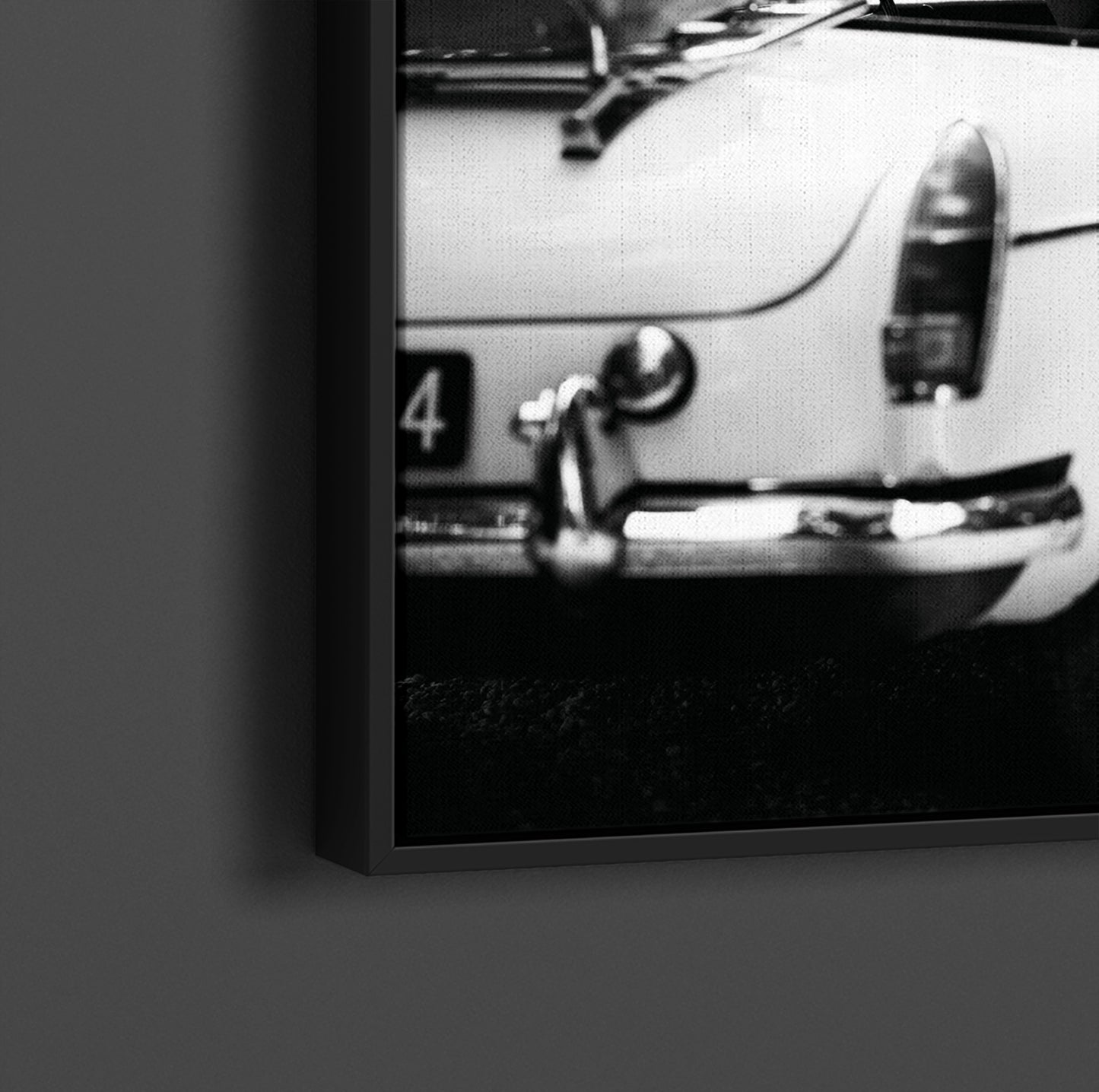 High Heels in Classic Car Canvas Wall Art, Black and White Fashion Photography - PPL-134
