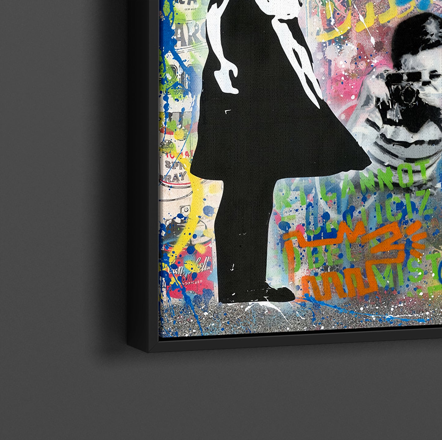 Banksy Balloon Girl Pop Art Canvas Wall Art, Banksy Art, Balloon Girl Graffiti, Street Graffiti Wall Art, Banksy I LOVE UOU