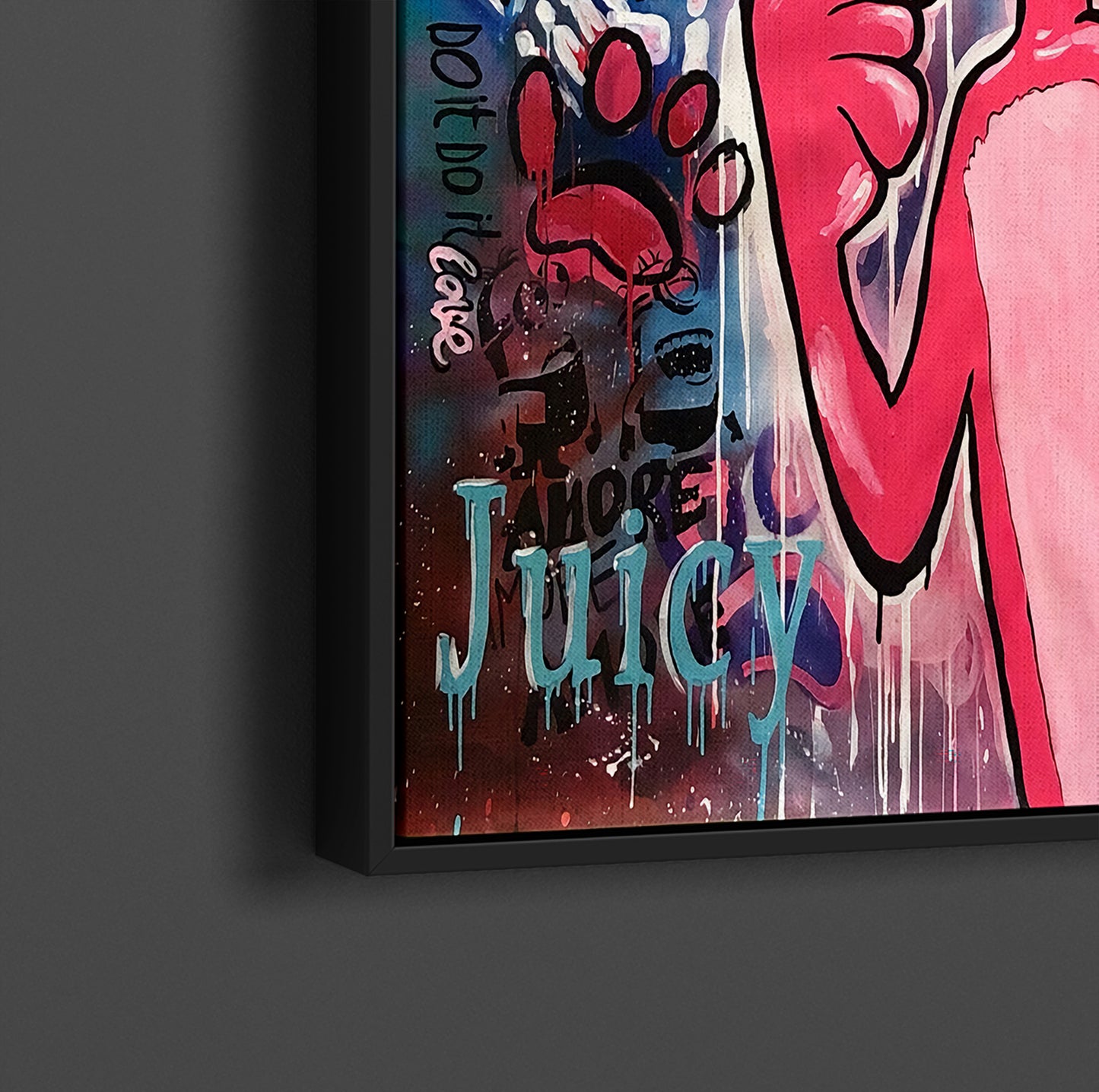 Banksy Pink Panther Graffiti Pop Art Canvas, Banksy Style Pop Art, Pink Panther Pop Art , Street Graffiti Wall Art, Pink Panther Gift - 64
