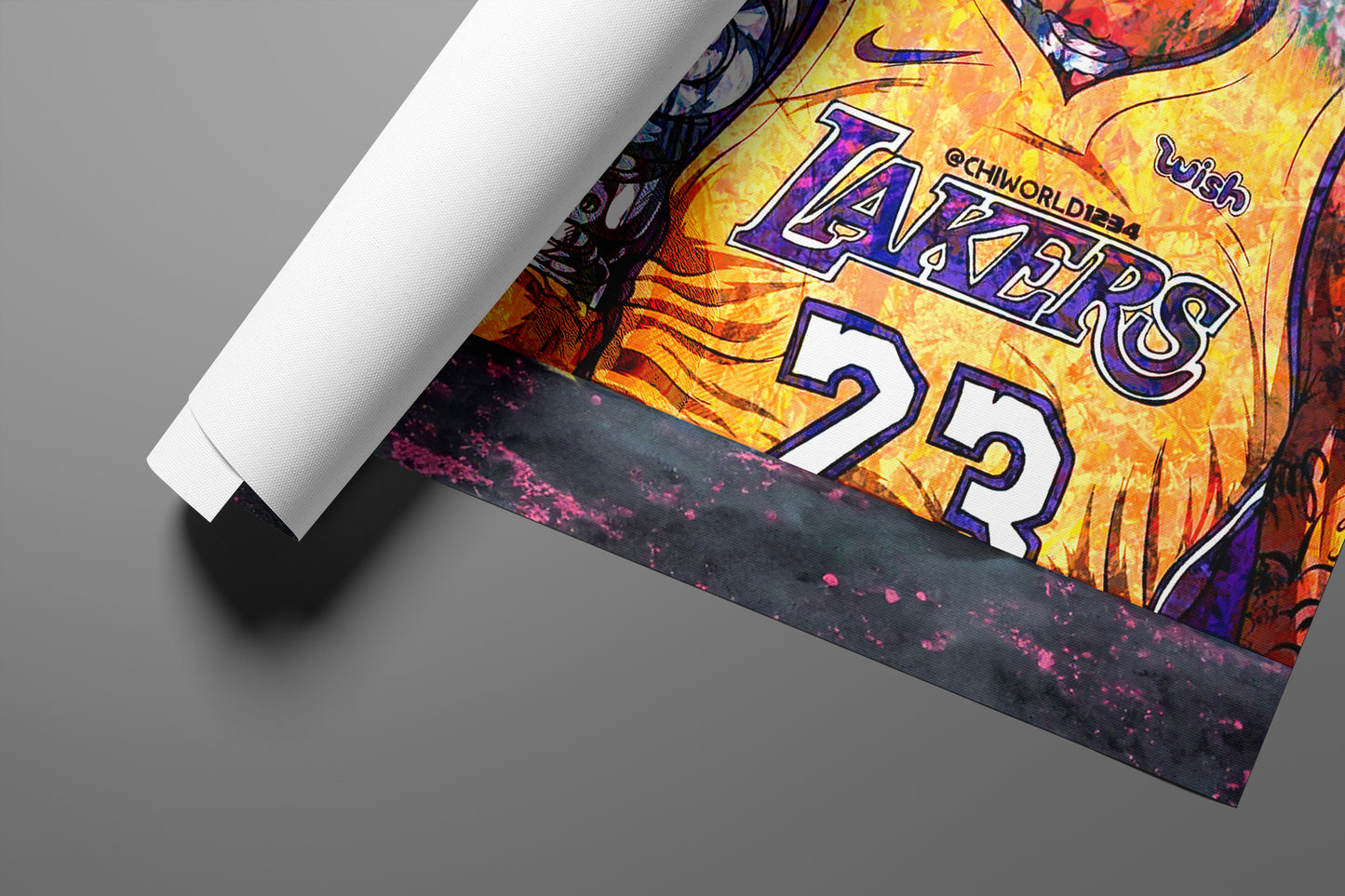 Banksy Panoramic Style LeBron James Graffiti Pop Art, Champ LeBron James - 199