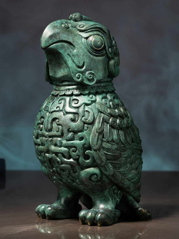 Copper Artifact Bird Bronze Home Accessories, Bird Brass Sculpture