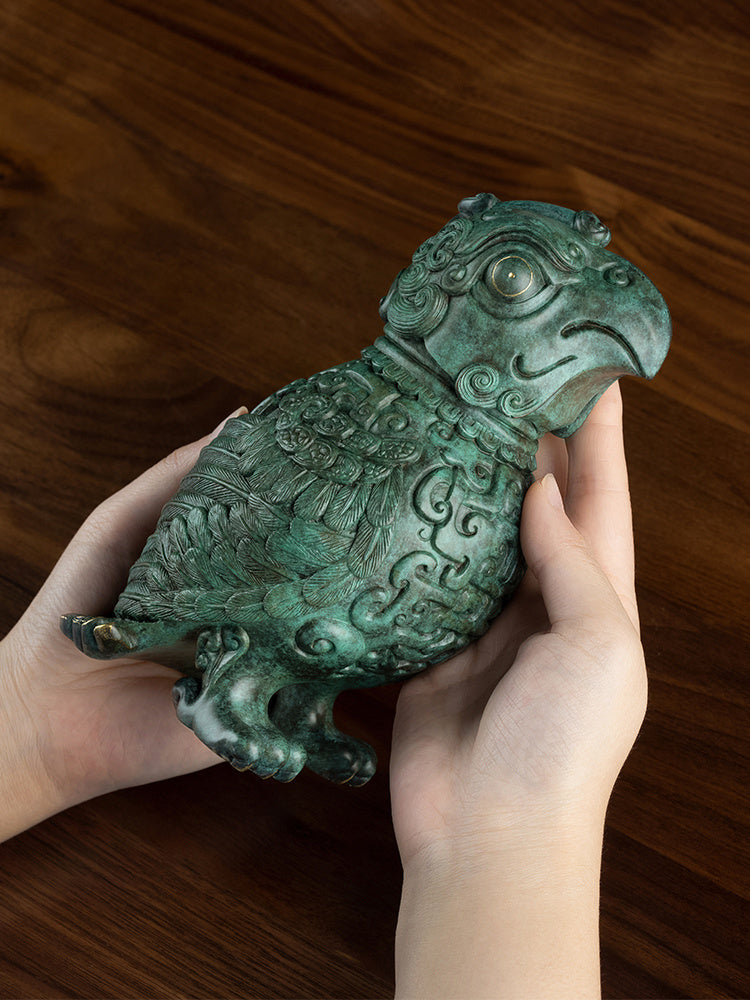 Copper Artifact Bird Bronze Home Accessories, Bird Brass Sculpture