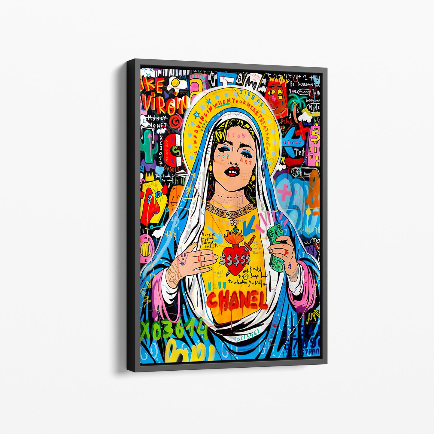 Banksy Madonna Graffiti Pop Art Canvas, Banksy Style Pop Art, Madonna Pop Art , Street Graffiti Wall Art, Madonna Poster - 44