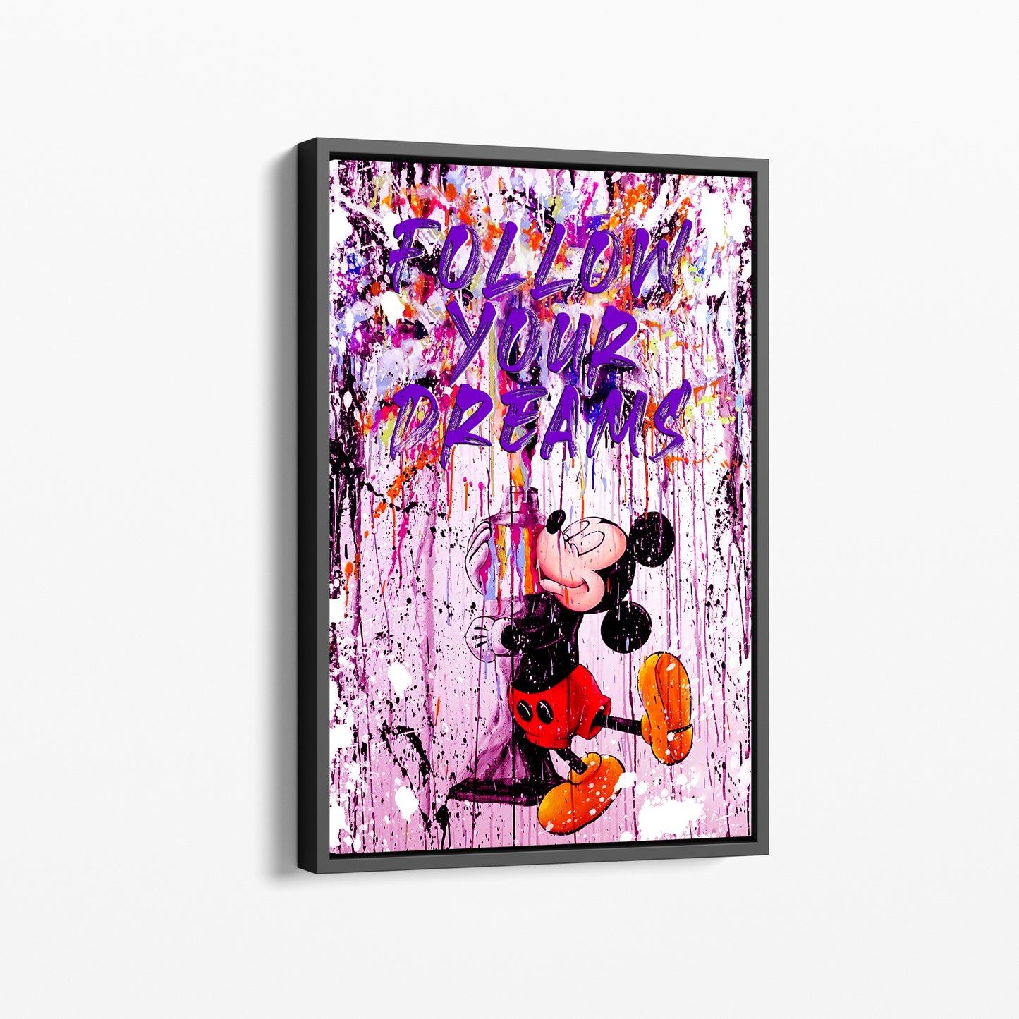 Abstract Mickey Mouse Graffiti Pop Art Canvas, Banksy Style Pop Art, Mickey Mouse Pop Art , Street Graffiti Wall Art, Mickey Mouse Poster - 48