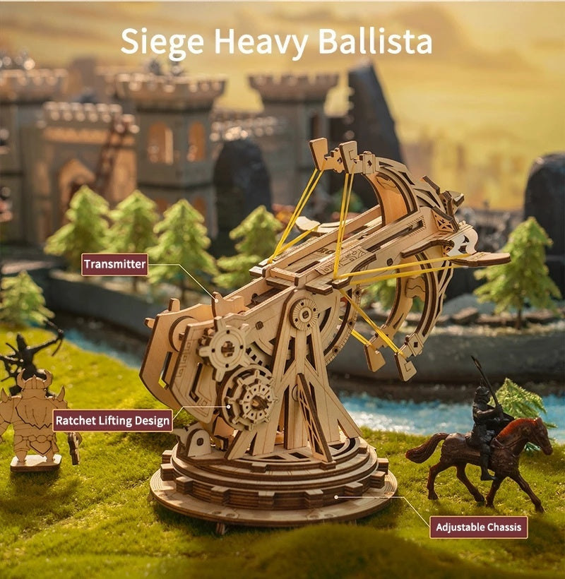 Siege Heavy Ballista 3D Wooden Puzzle War Game Assembly Toys Gifts for Children Boys Kids KW401