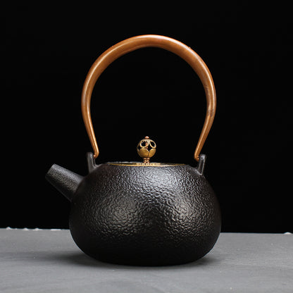 Red Cast Teapot Chifumi, Sakura iron Teapot