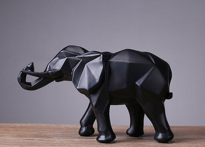 Elephant Resin Sculpture Black or Gold Home Decoration Crafts Gifts