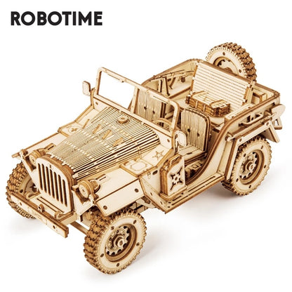 3D Puzzle Army Jeep, 3D Wooden Puzzle Model Toys