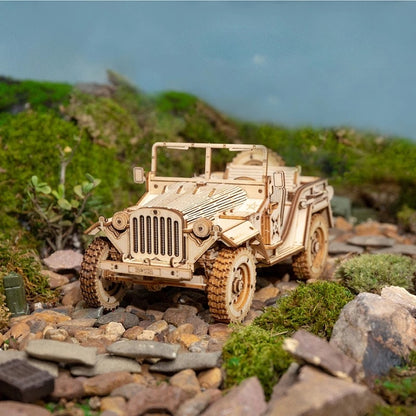 3D Puzzle Army Jeep, 3D Wooden Puzzle Model Toys