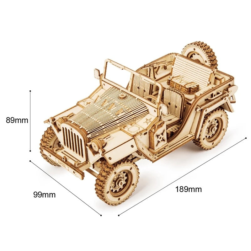 3D Puzzle Army Jeep, 3D Wooden Puzzle Model Toys