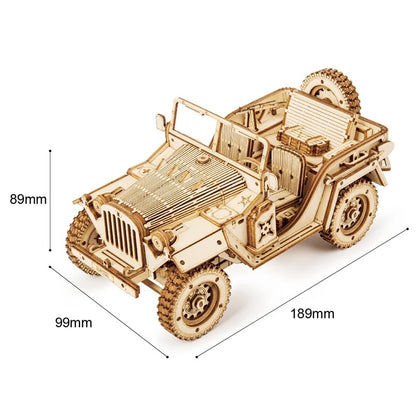 3D Puzzle Army Jeep, 3D Wooden Puzzle Model Toys