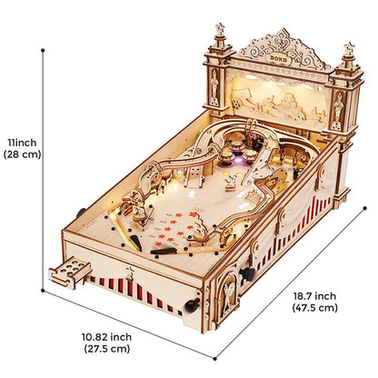 3D Puzzle Pinball Machine Wooden Puzzle Brainteaser Building Toy