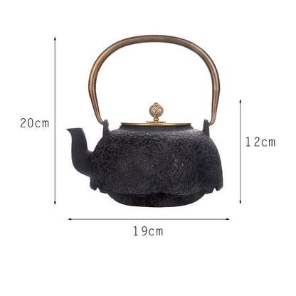 Handmade Iron teapot Home decoration 1.2L