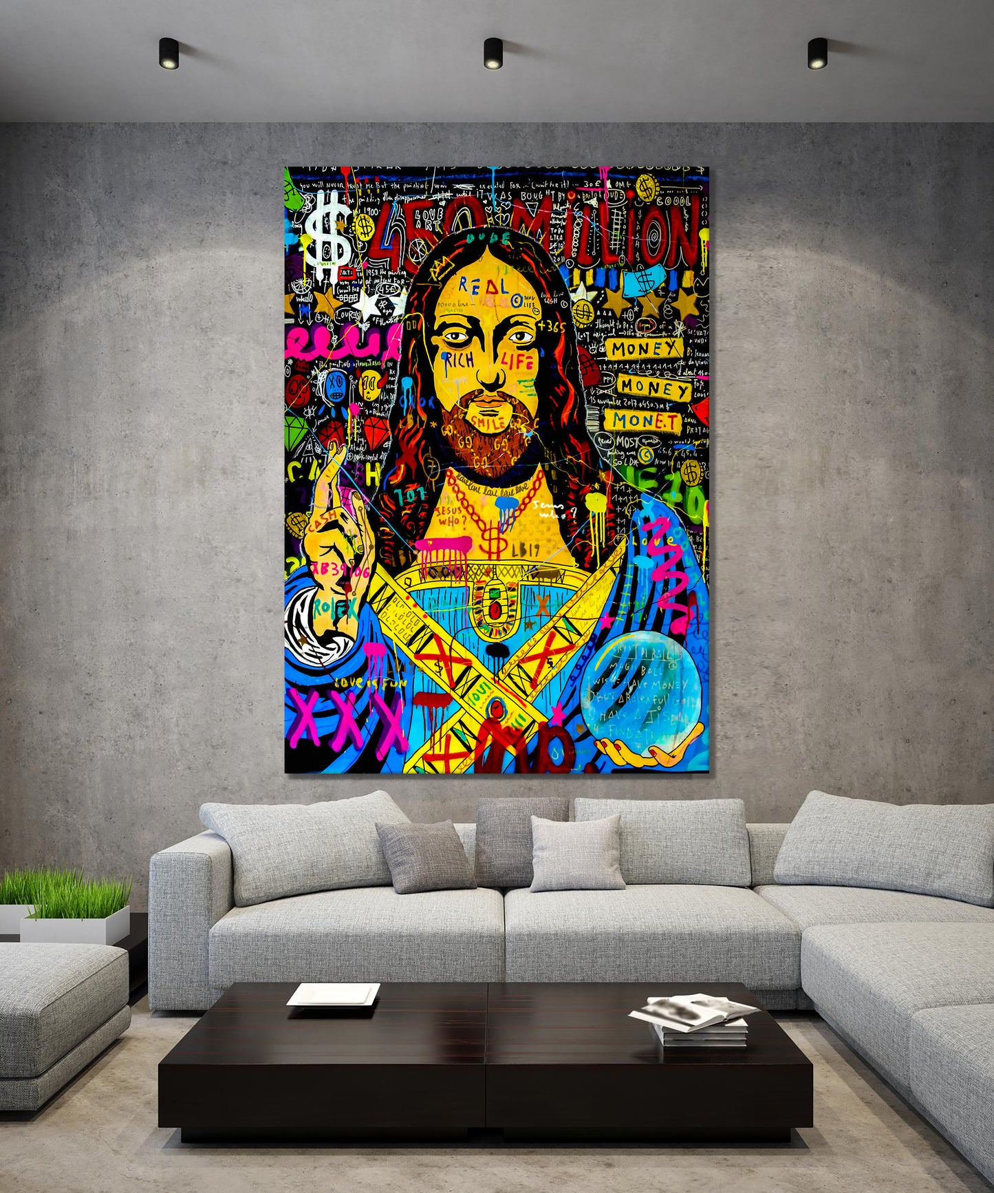 Jesus Pop Art Oil Painting, Christian Wall Art Painting Gift - Pop 026