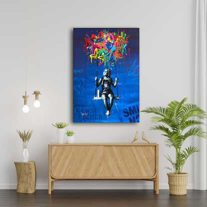 Banksy Balloon Canvas, Balloon Poster, Banksy Art, Wall Art Canvas Design - 180