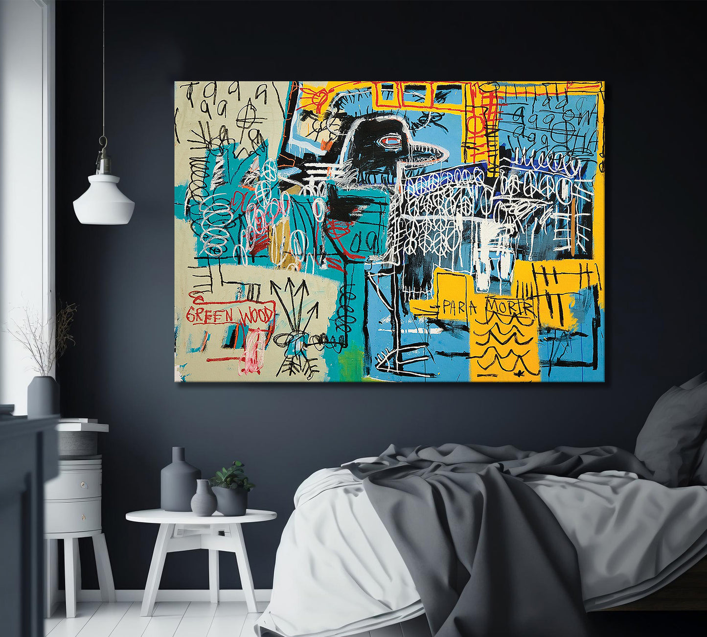 Basquiat Bird Wall Art Print, The Strokes Album Cover, Jean Basquiat Canvas Print - 185