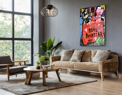 Birkin Bag and Kaws Real Rockstar Pop Art Oil Painting - Luxe Wall Art Pop 021