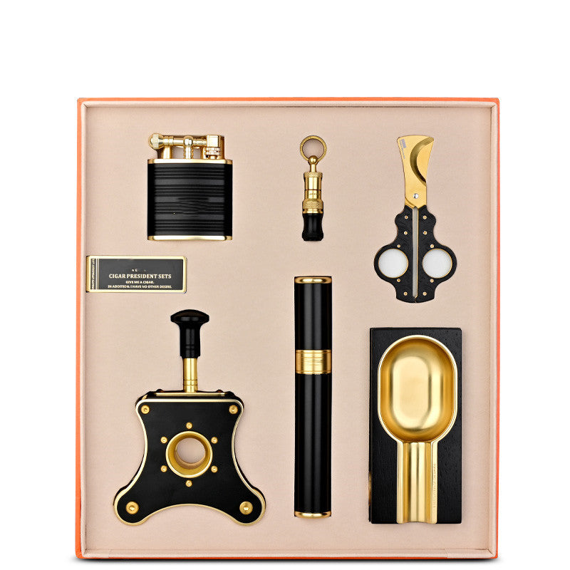 Portable Cigar Scissors Windproof Set, Special Made Cigar Set