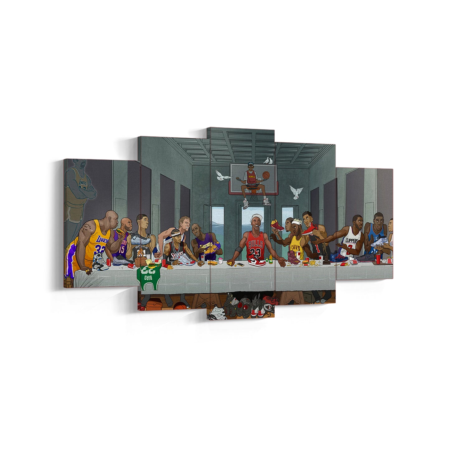 Last Supper NBA Basketball Legends Canvas | NBA Sport Decor - PPL-146