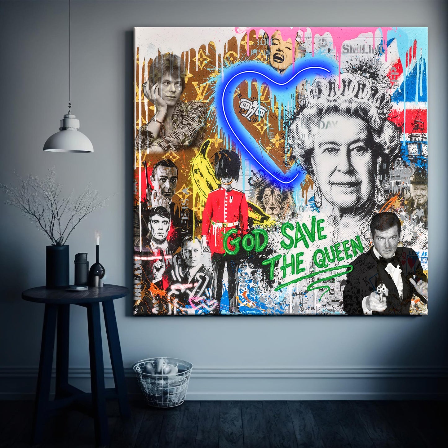 God Save The Queen Banksy Pop Art Canvas