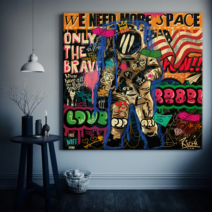 Banksy Graffiti Astronaut Canvas Wall Art, Luxury Painting Fashion Prints, Astronaut - 51