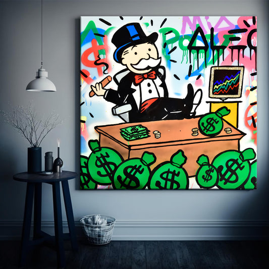 Monopoly Alec Popart Painting Canvas Print, Luxury Painting Fashion Prints - 118